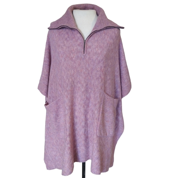 Worn 1 time. Anthropologie Charli Annina Poncho Sweater Wool Pullover  M/L - Picture 3 of 13